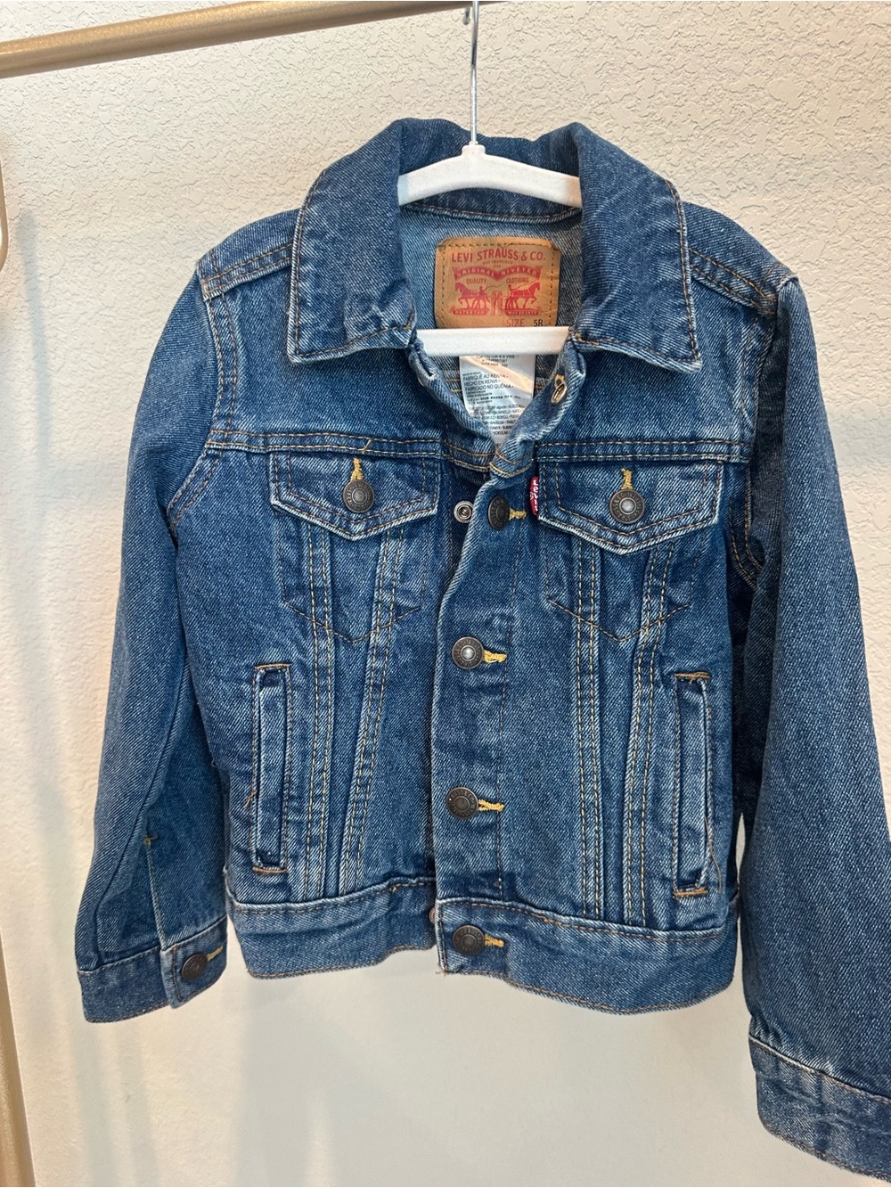 Levi's Kids Dark Blue Denim Trucker Jacket